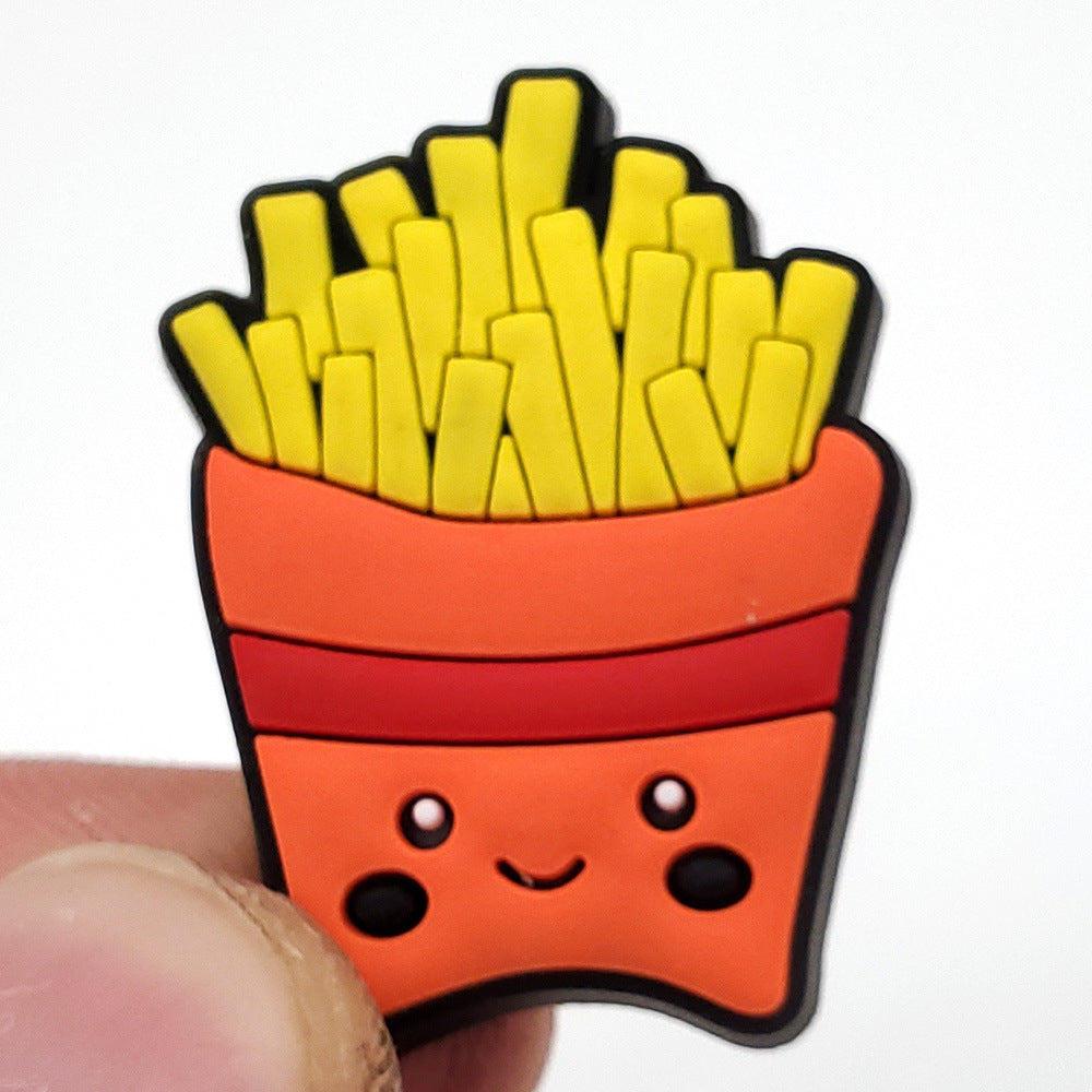 Cartoon Food Hole Shoes Shoe Ornament Shoe Buckle PVC Eva Sandals Decorative Accessories