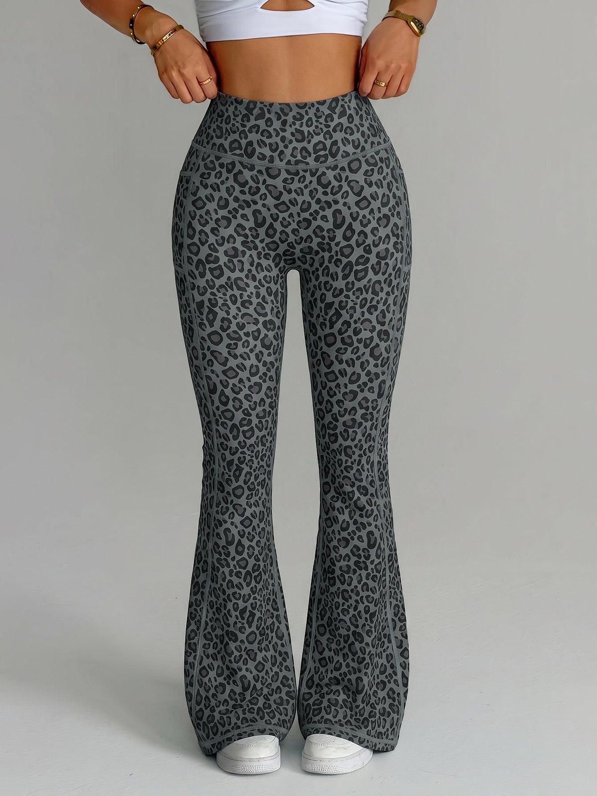 Printed Tight Yoga High-Waisted Tummy-Control Fitness Pants