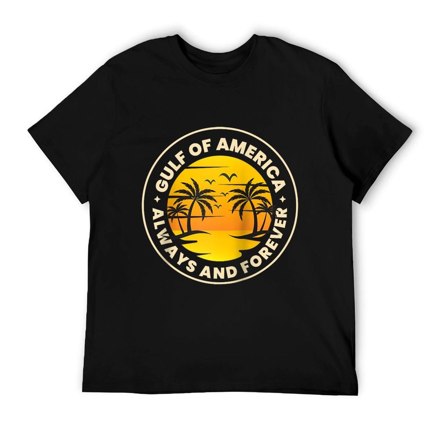Gulf of USA America Retro Throwback Design Raglan Baseball Rolled Sleeves T-Shirt