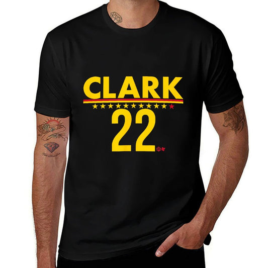 BreakingT Caitlin Clark IND 22 - Indiana Basketball, Pequeña, Azul Camiseta resistente al olor