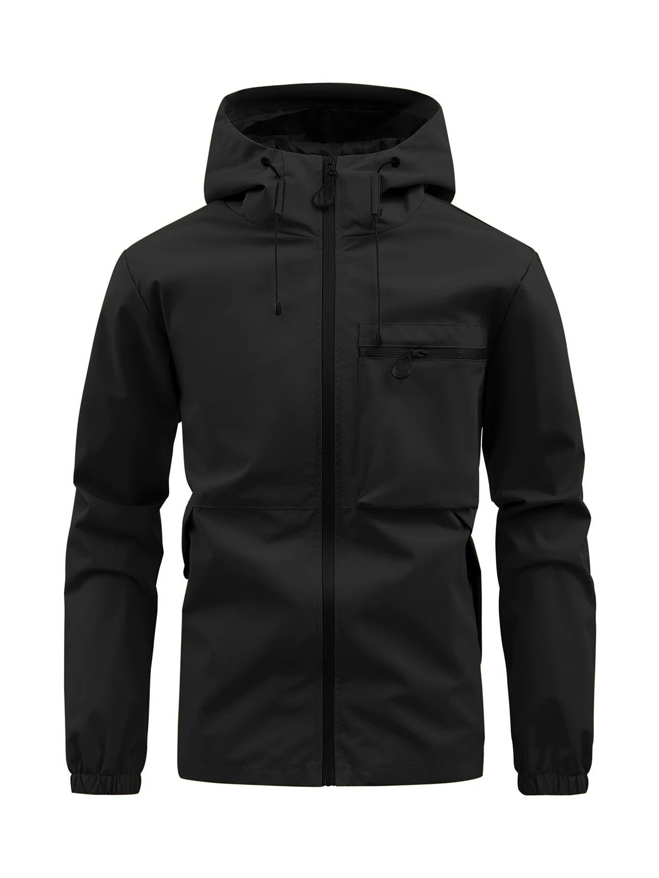 Men's Fashion Casual Hooded Solid Color Multi-pocket Work Pants Outdoor Coat
