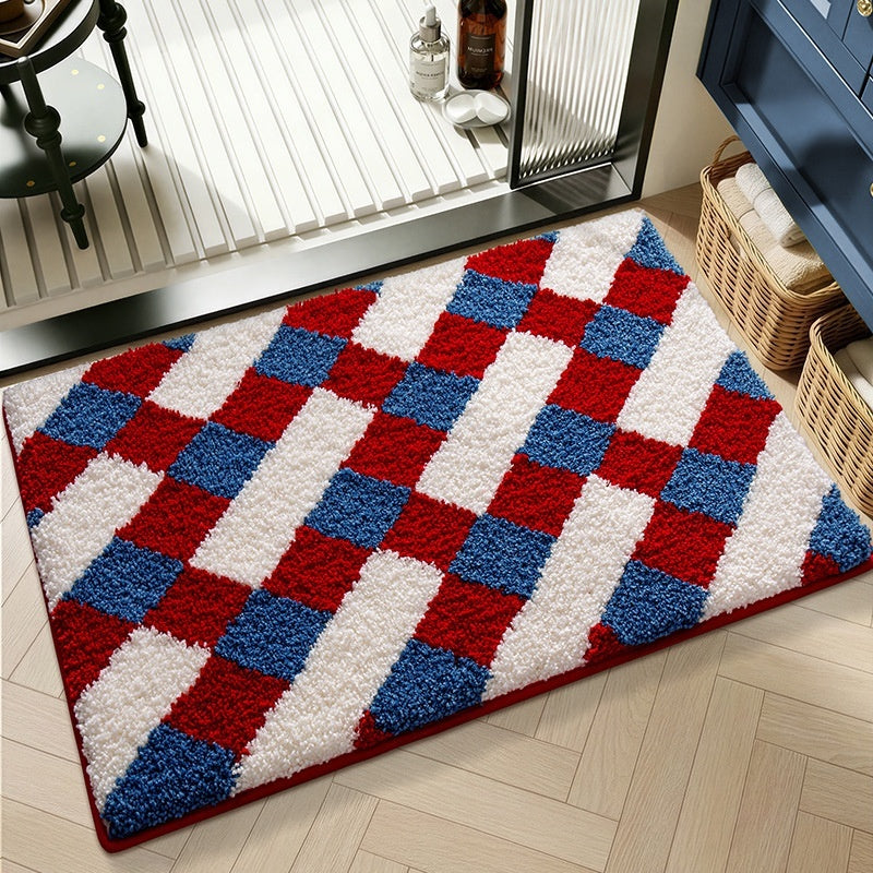 Water-absorbent Non-slip Geometric Lattice Floor Mat