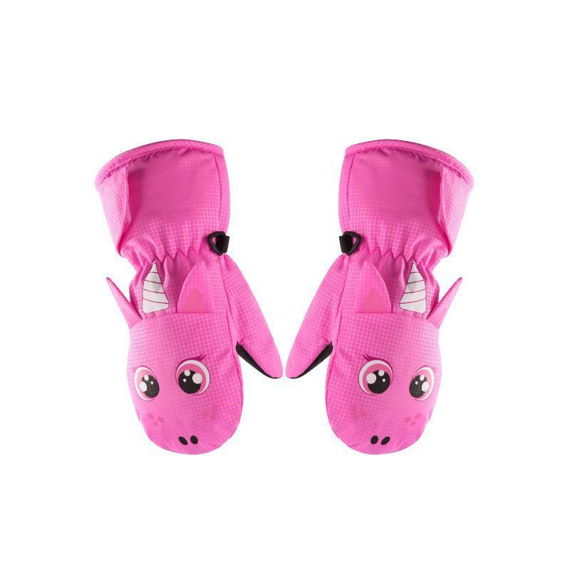 New Children's Ski Gloves Fleece-lined Girls' Cartoon Cute Baby Boy Mittens