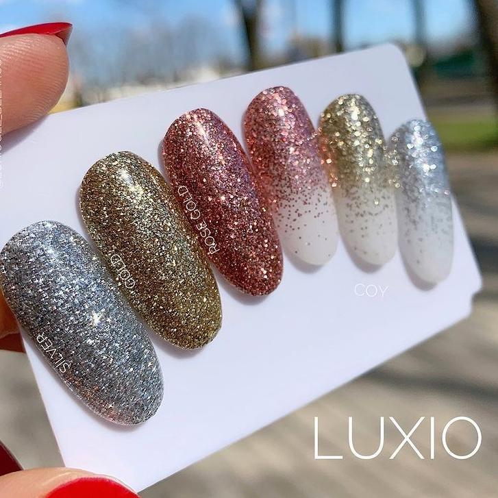 Luxio - Glitter Rose-Gold Gel Polish, 15ml