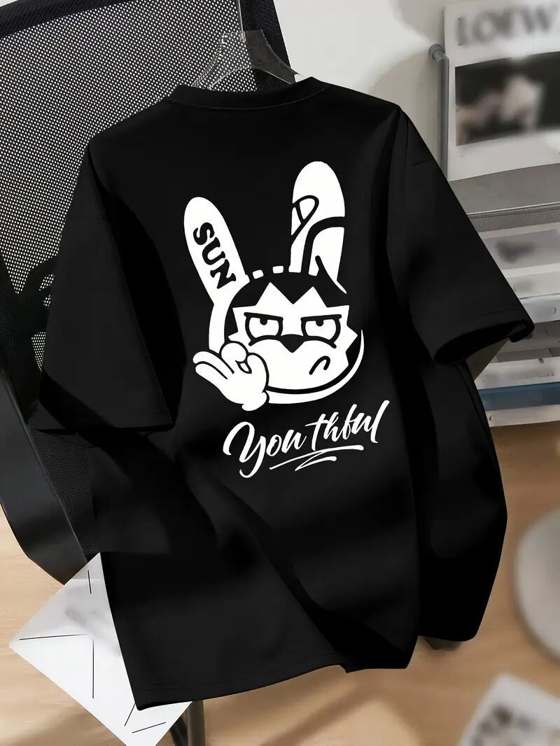 Camiseta estampada de manga corta para hombre
