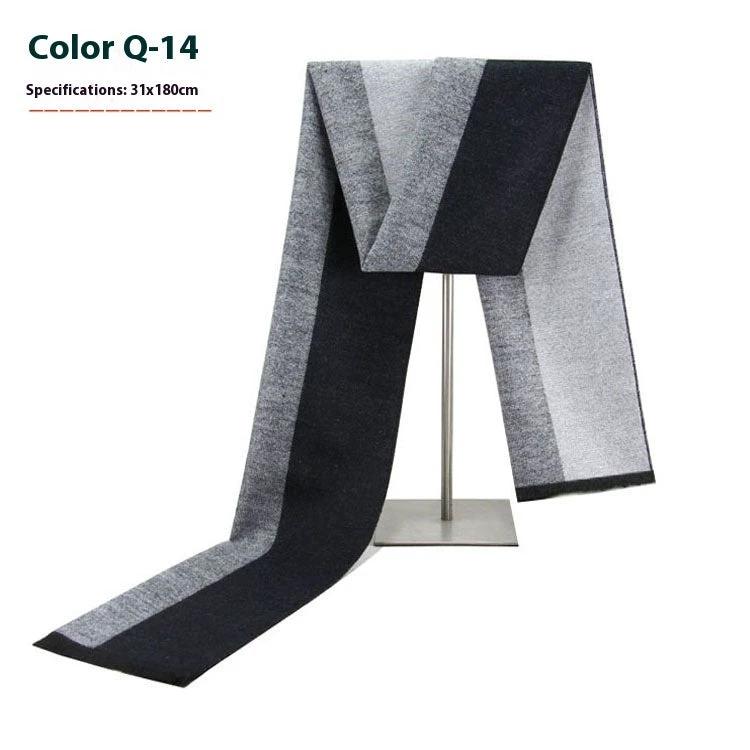 Men's Warm Cashmere-like Striped Scarf