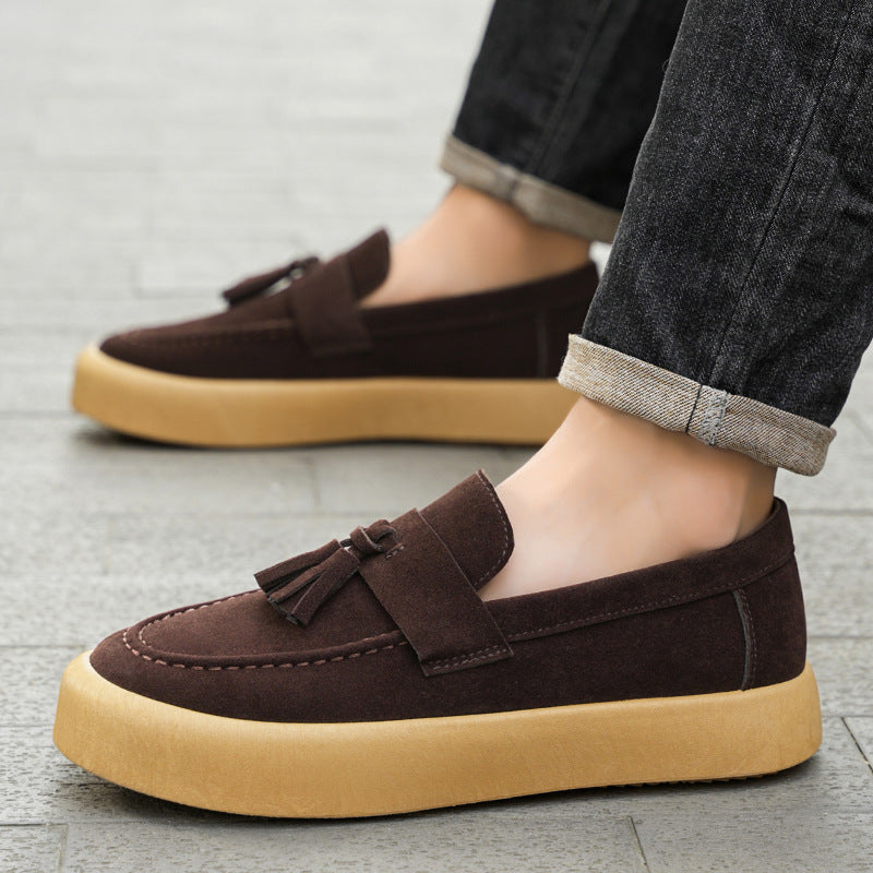 Mens Derby Shoes In British Style Casual Loafers