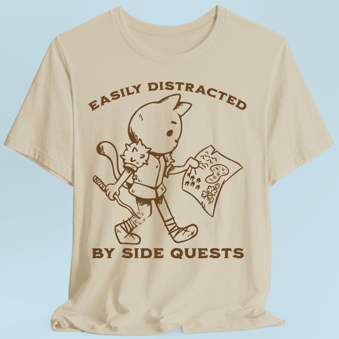 Camiseta "Me distraigo fácilmente con las misiones secundarias"