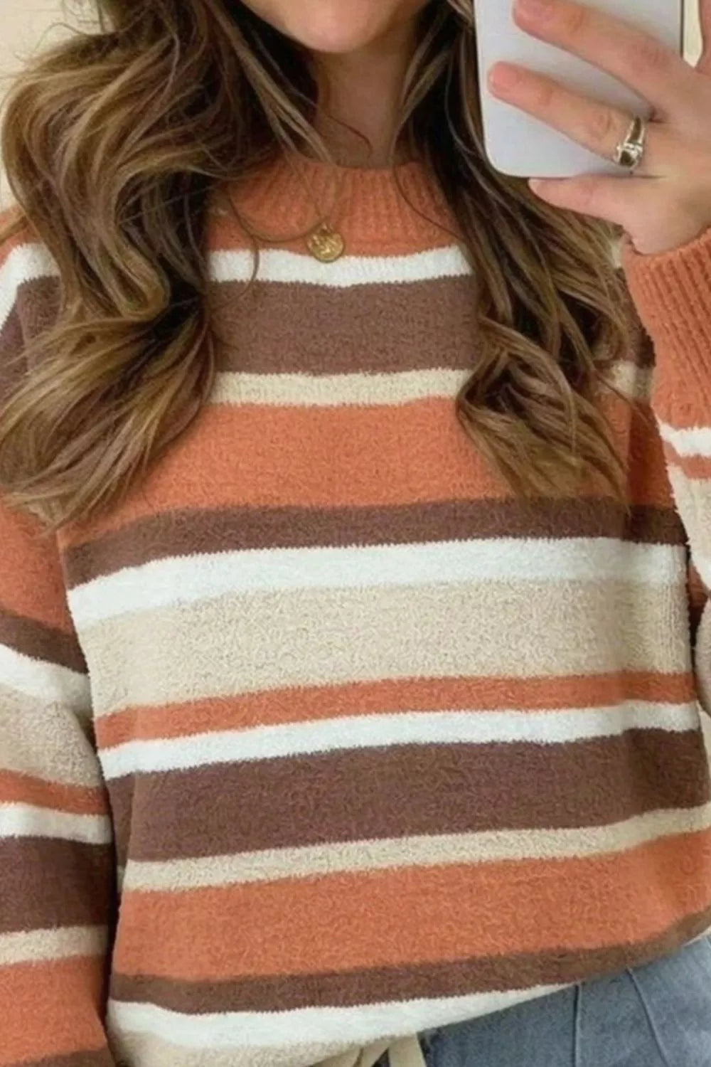 Striped Dropped Shoulder Sweater