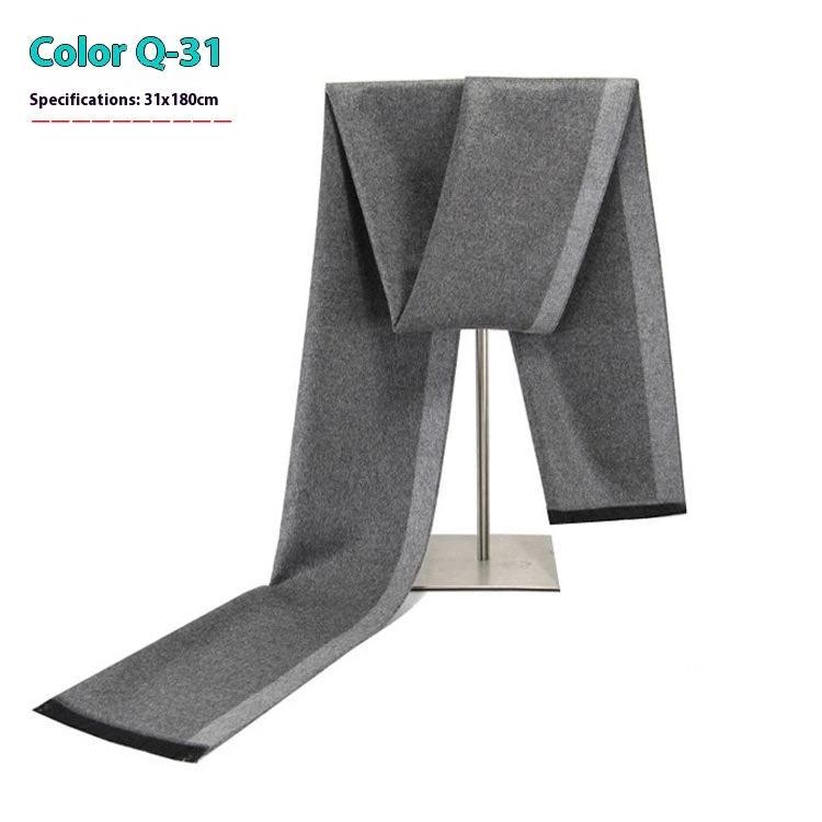 Men's Warm Cashmere-like Striped Scarf