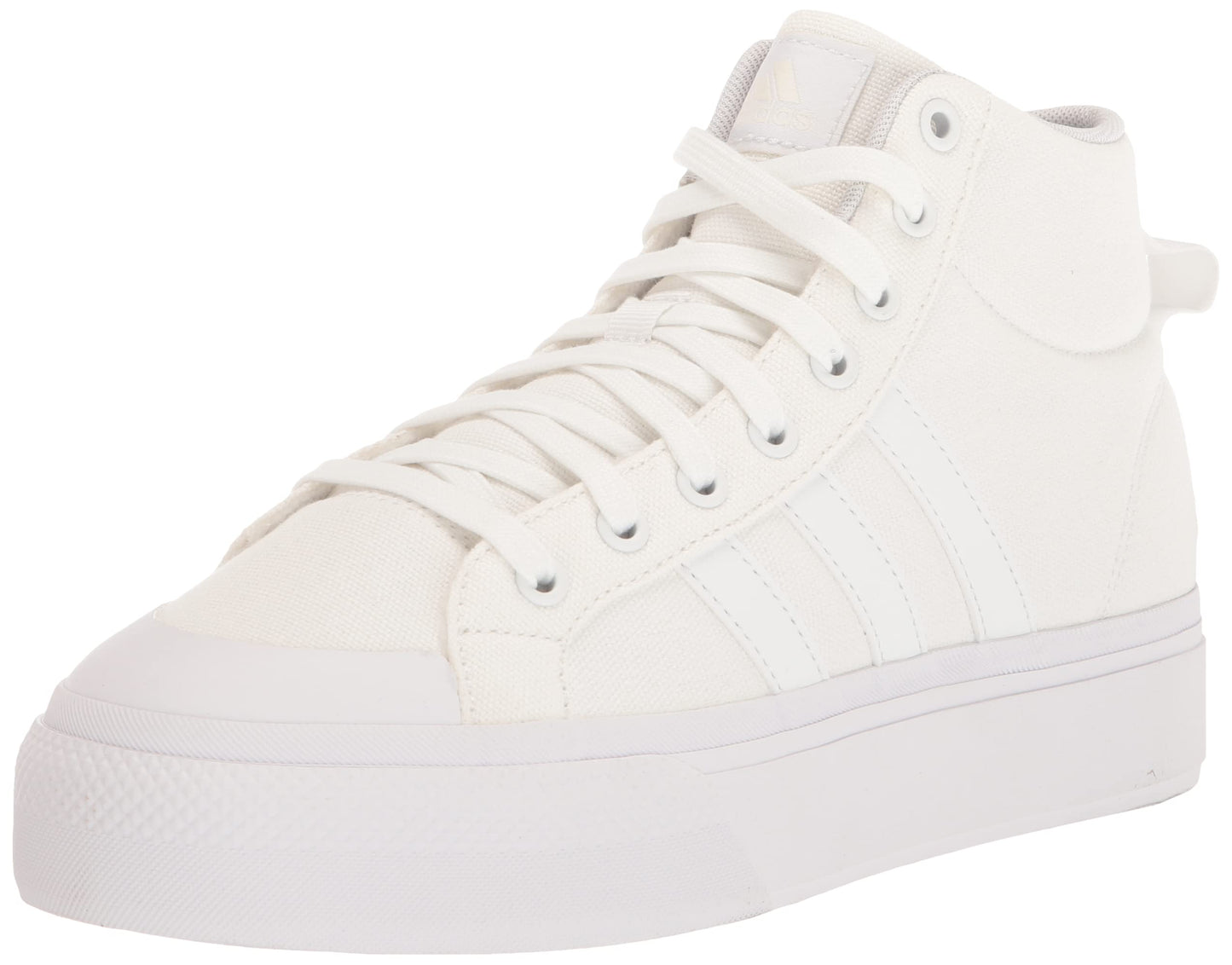 adidas Womens Bravada 2.0 Mid Platform Skate Shoe White/White/Chalk White 10