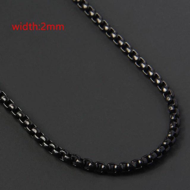 Men's Steel Figaro Cuban Chain Necklace
