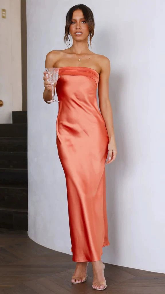Summer Tube Top Long Dress With Backless Design INS Fashion Flowers Print Party Evening Dresses For Women