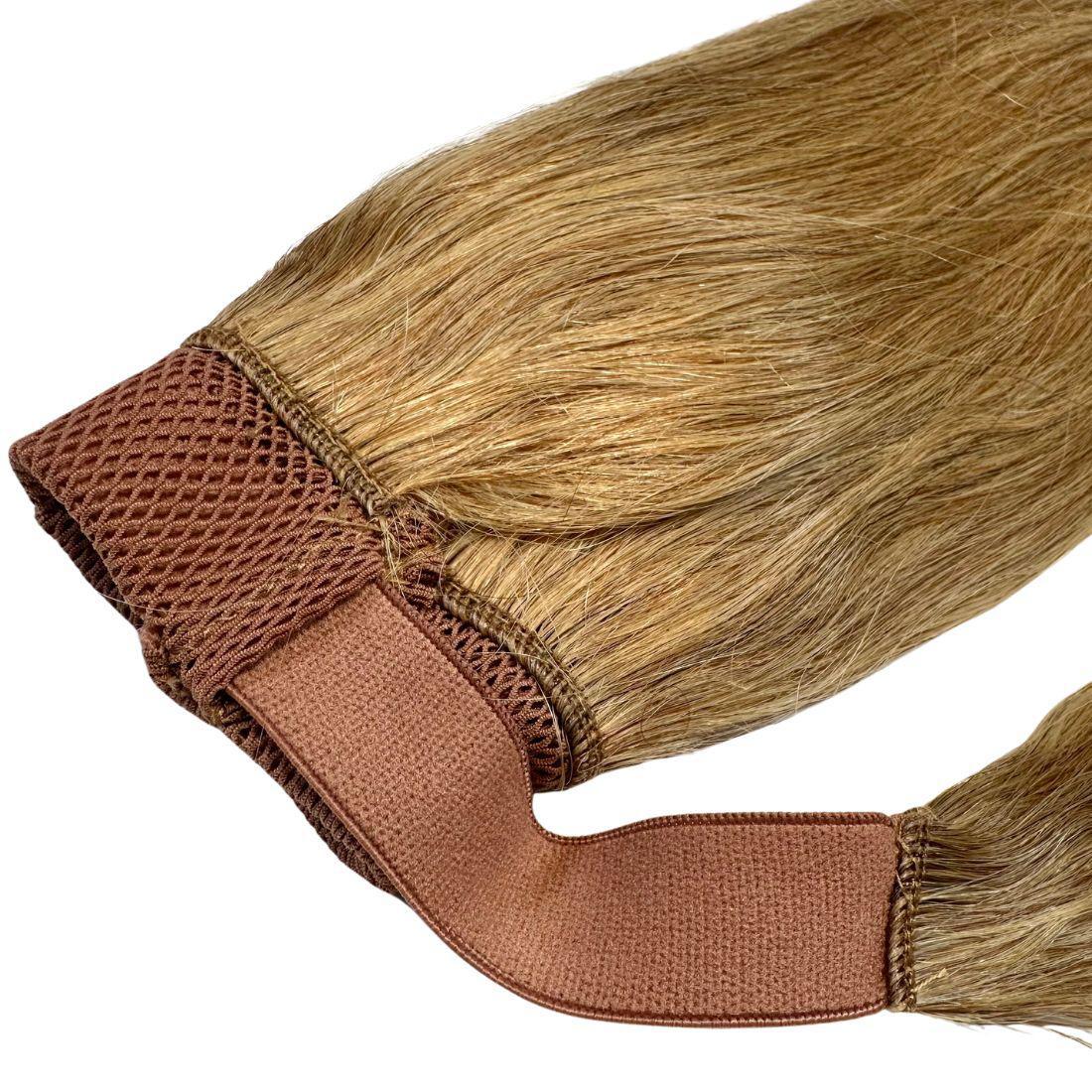 Cola de caballo de extensión de cabello 100% humano rubio miel