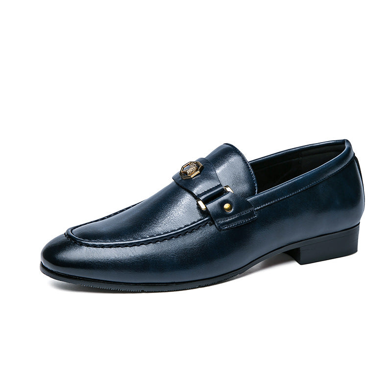 Men's Metal-Buckle Slip-On Shoes