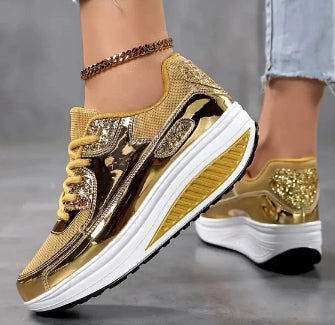 Women's Thick Bottom Mesh Elevator Sneakers
