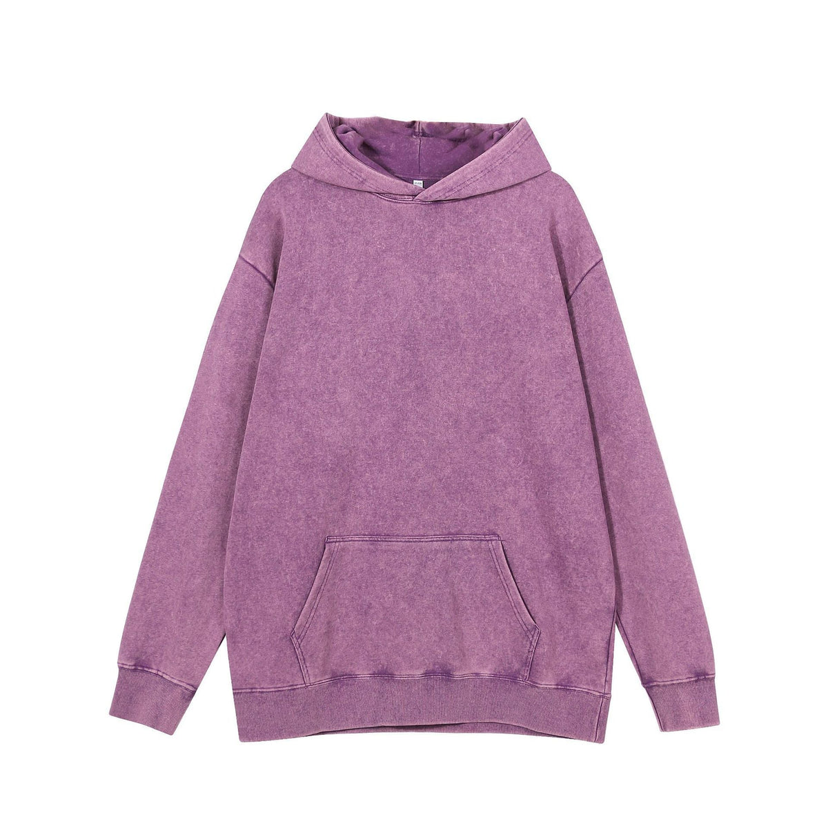 Mens American-style Washed-and-distressed Hooded Sweatshirt