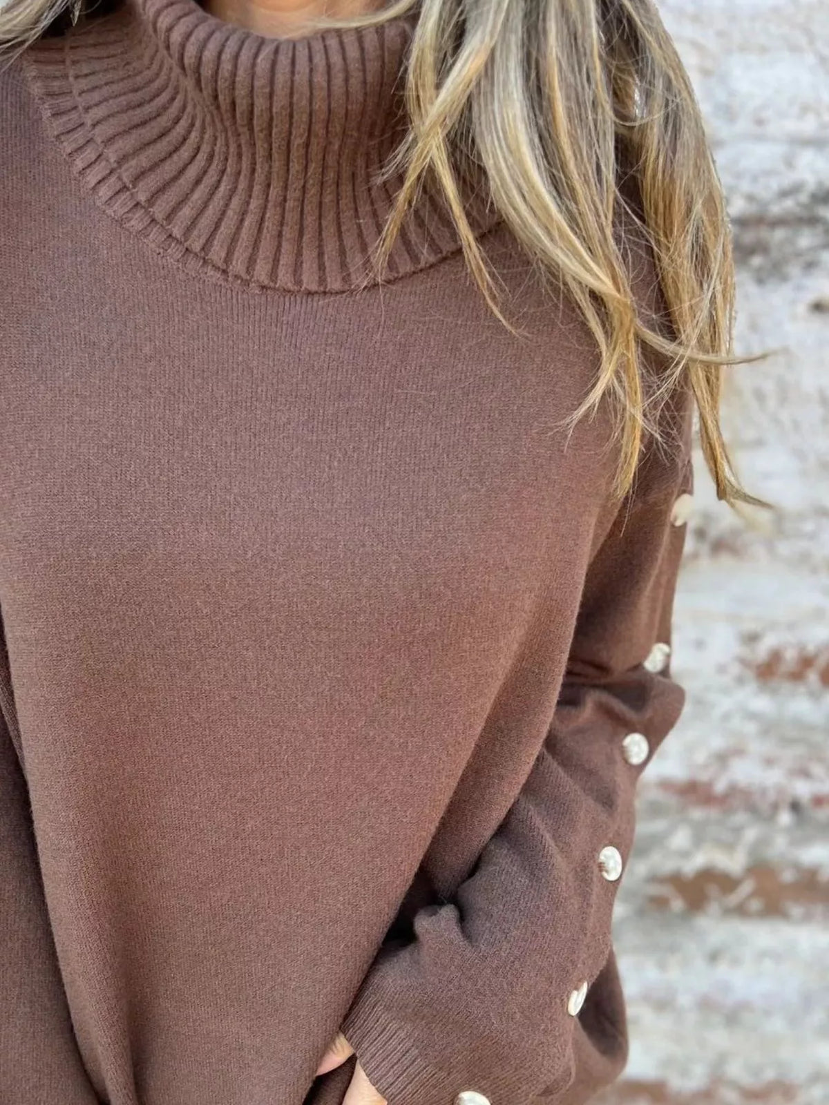 Full Size Turtleneck Long Sleeve Sweater Plus Size