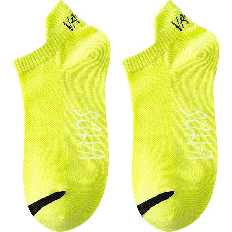 Season Thin Absorb Sweat Short Mesh Breathable Pure Cotton Man's Sports Socks