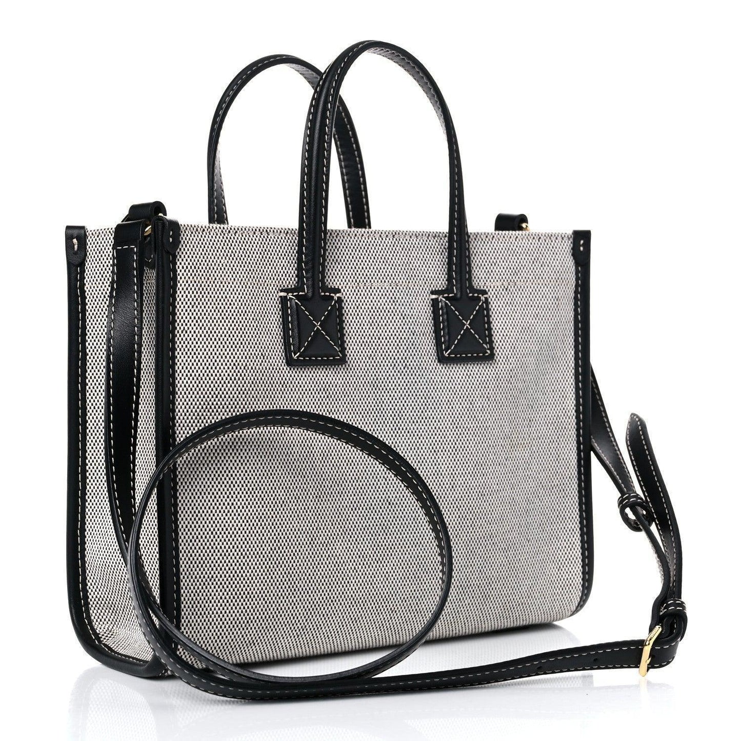 Burberry Canvas Smooth Calfskin Mini Two Tone Freya Tote