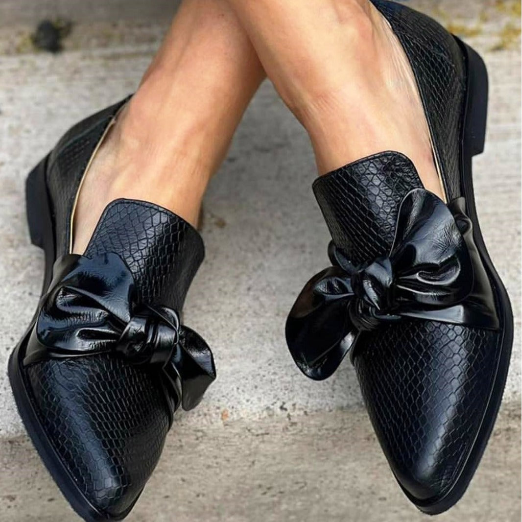 Women's Pointed-Toe Buckle Flats