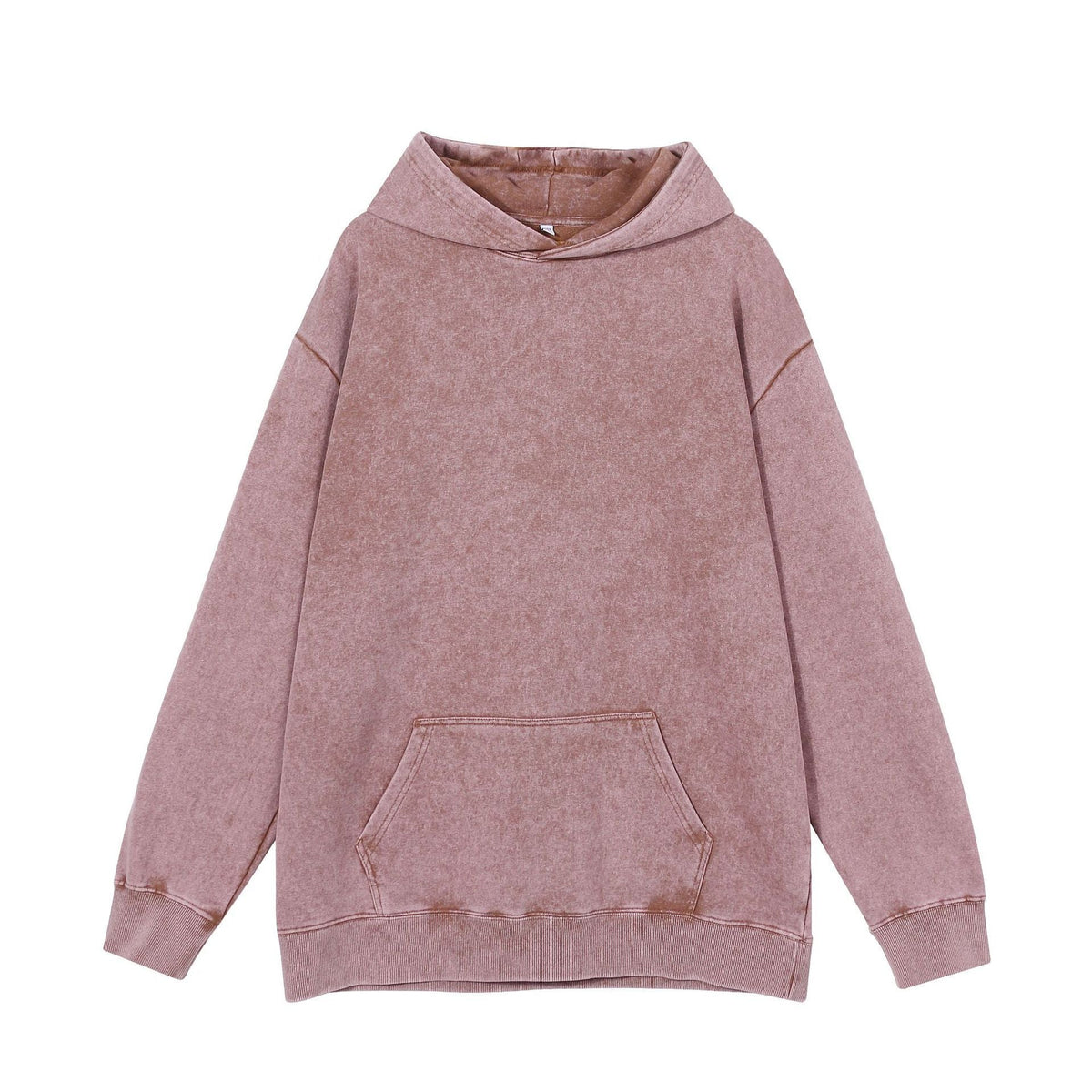 Mens American-style Washed-and-distressed Hooded Sweatshirt