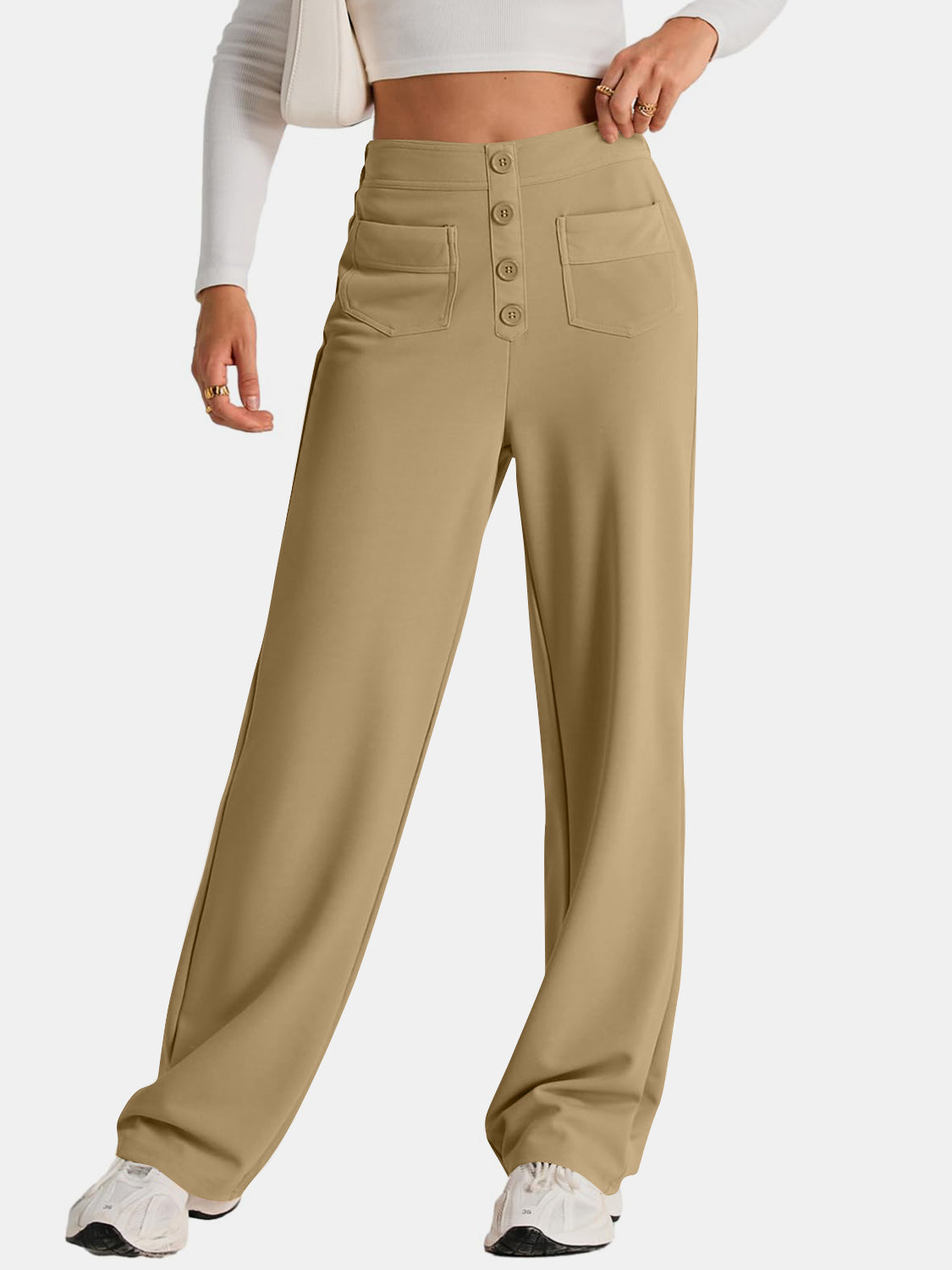 Pantalón ancho de talle alto