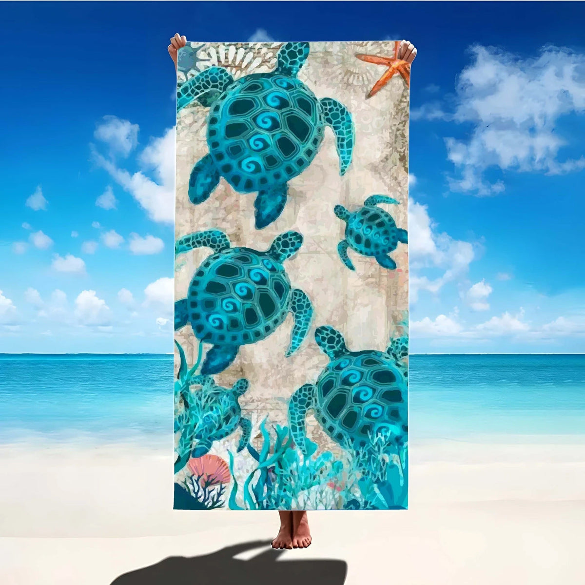 Simple Printing Quick-drying Microfiber Beach Towel