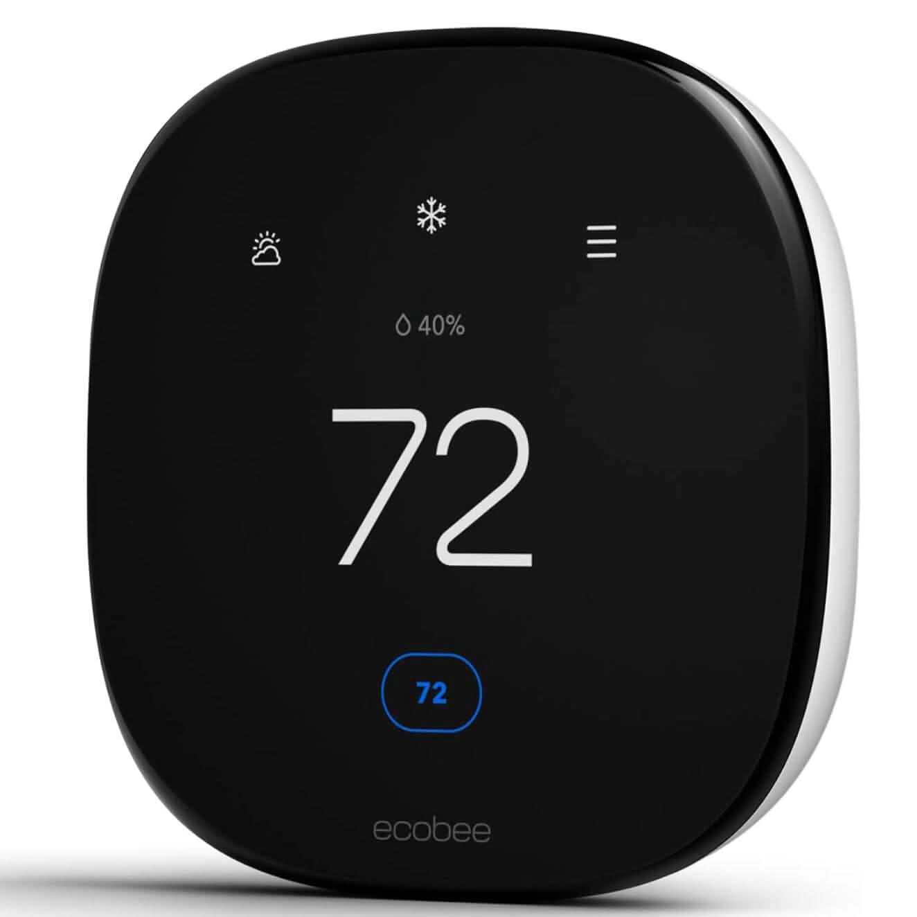 ecobee New Smart Thermostat Enhanced - Programmable Wifi Thermostat - Works with Siri, Alexa, Google Assistant - Energy Star Certified - Smart Home  (Refurbished)