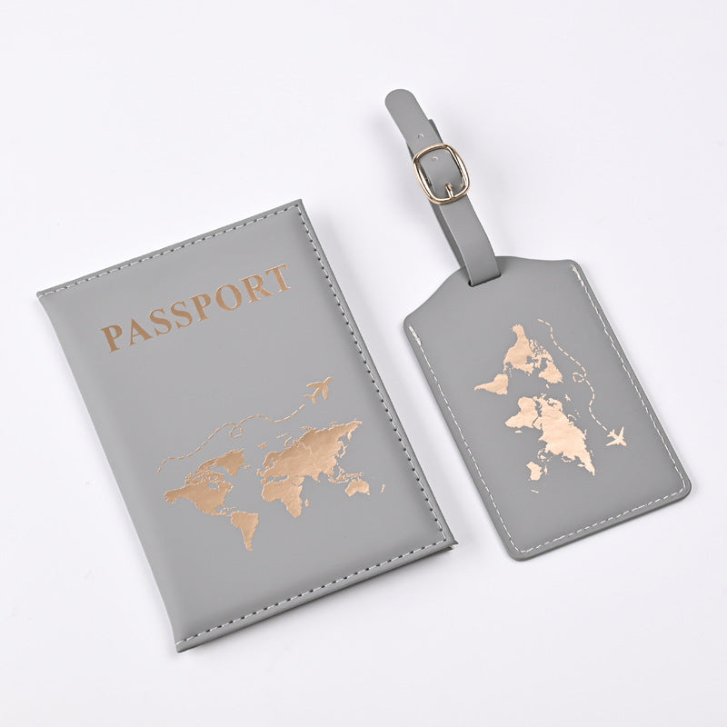 New PU Map Gilding Passport Cover