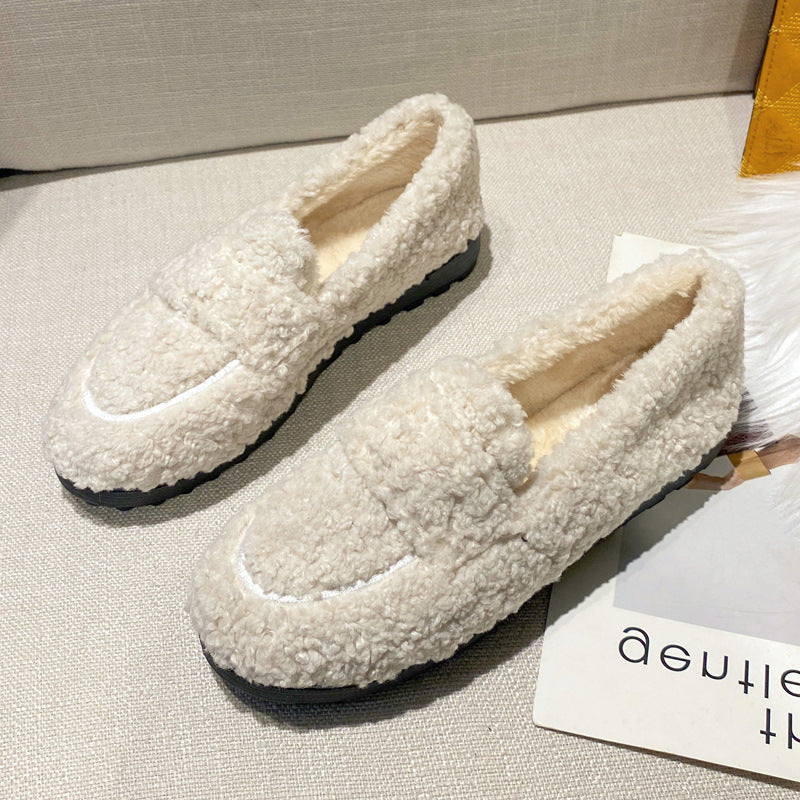 Women's Velvet Thick-soled Mao Shoes