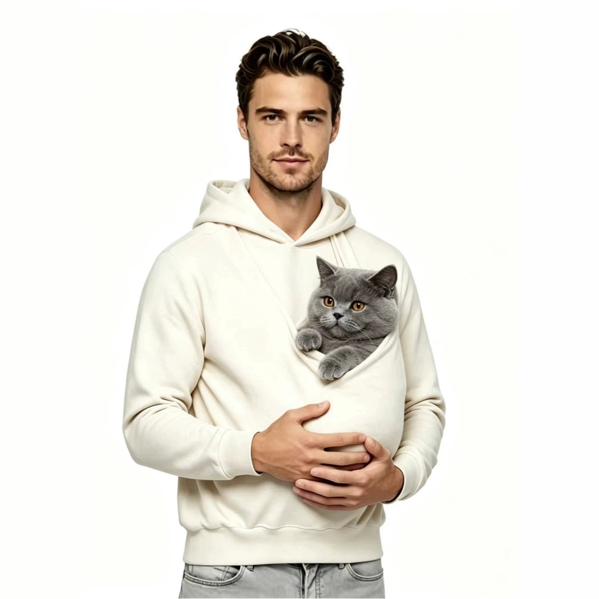 Unisex Hoodie Pet-friendly One-piece Hooded Sweatshirt