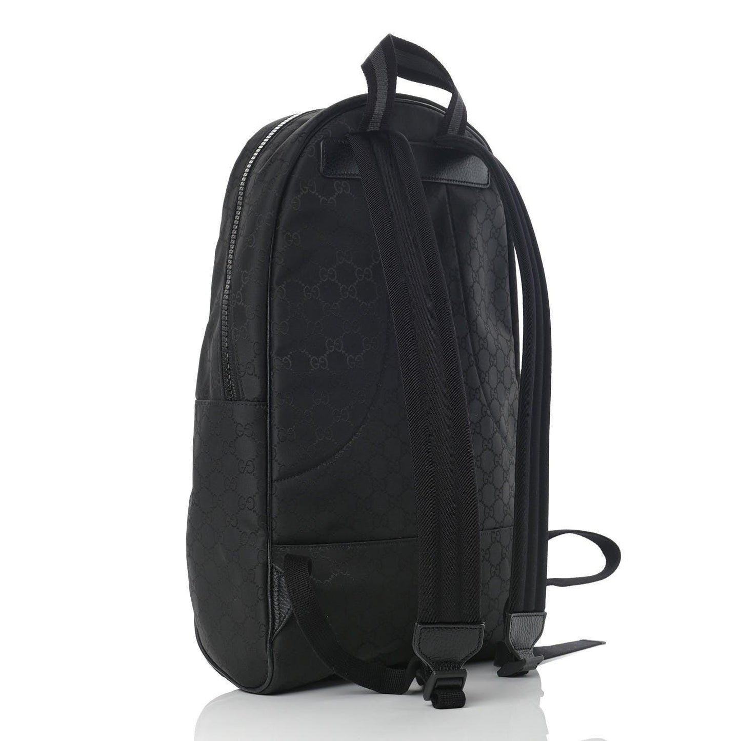 Gucci Nylon Monogram Slim Backpack Black