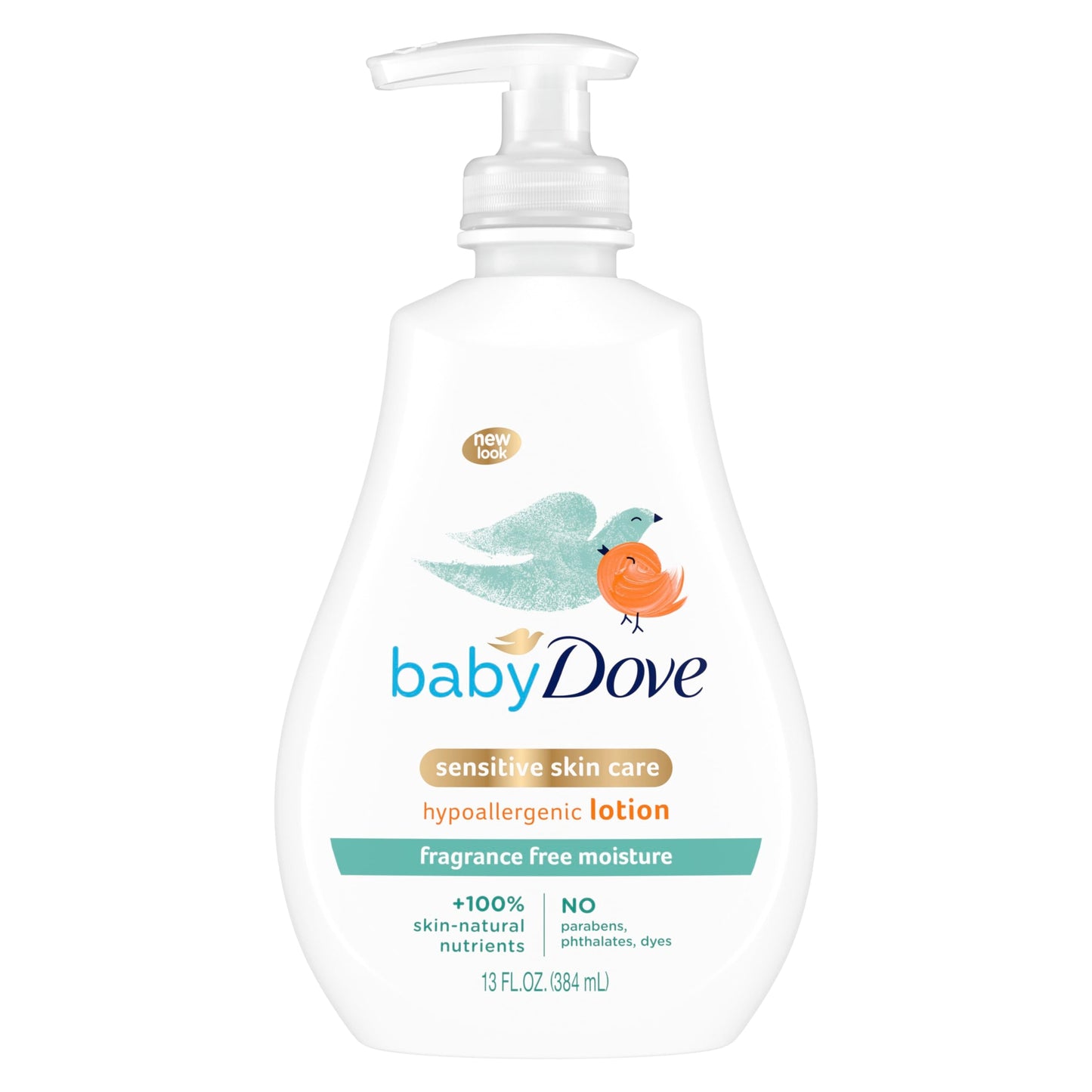 Baby Dove Face and Body Lotion for Sensitive Skin Sensitive Moisture Fragrance-Free Baby Lotion 13 oz