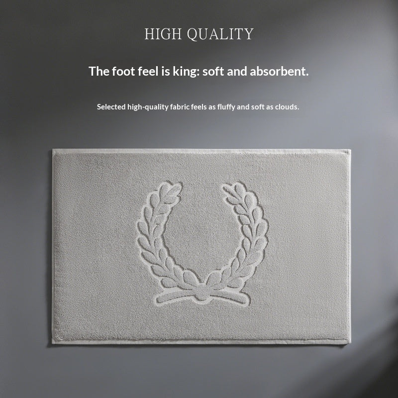 Water-absorbent Pure Cotton Non-slip Bathroom Floor Mat