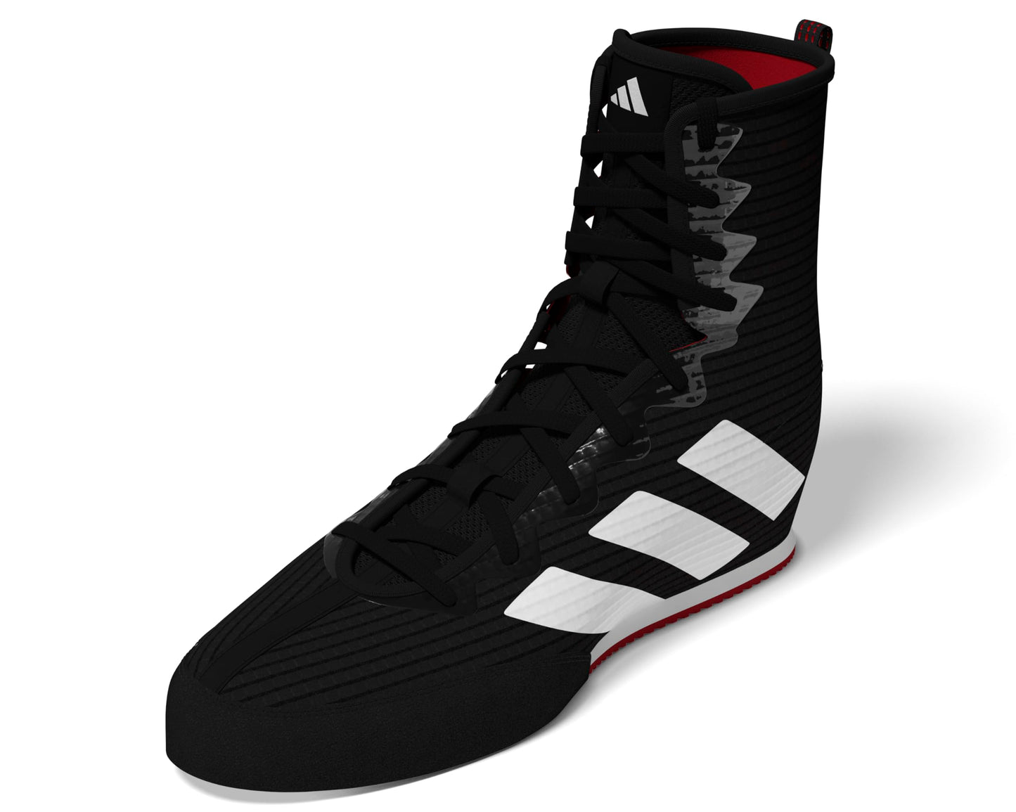 adidas Unisex Hog 4 Boxing Sneaker Black/White/Pure Ruby 4.5 US Men
