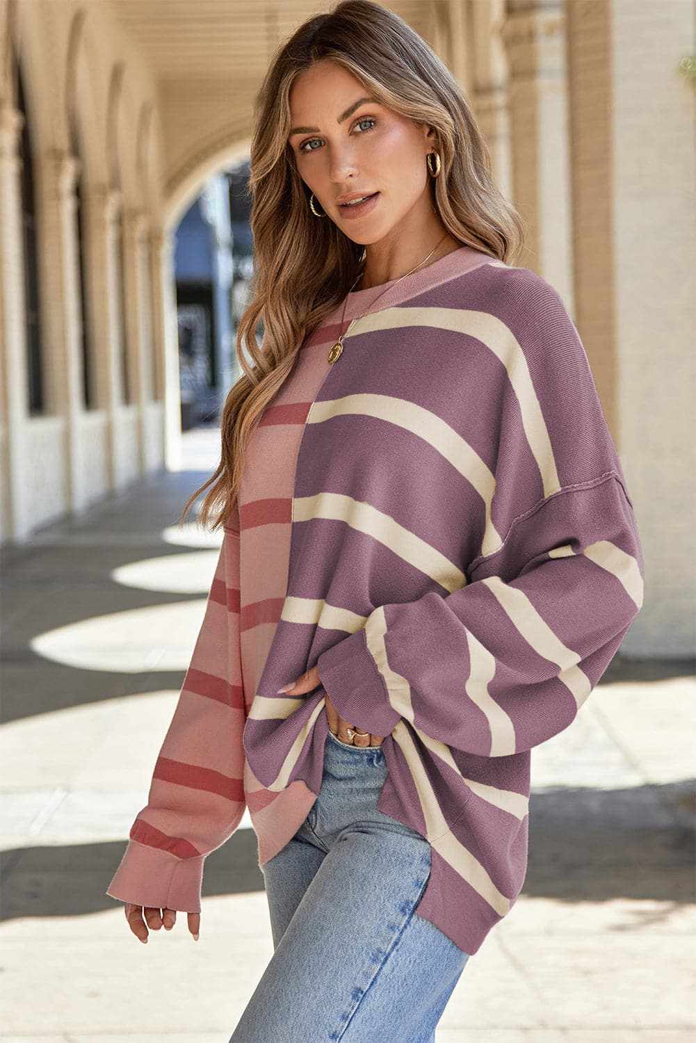 Accessories Trendsi Chic striped long sleeve top