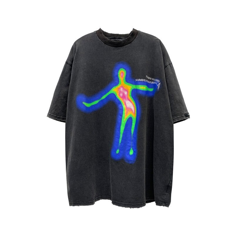 "Blue Lotuss 20SS Unisex Vintage Print T-Shirt"