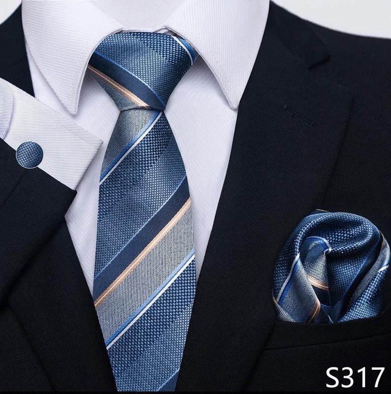 Men's Creative All-match Business Formal Wear Tie Scarf Cufflink Set