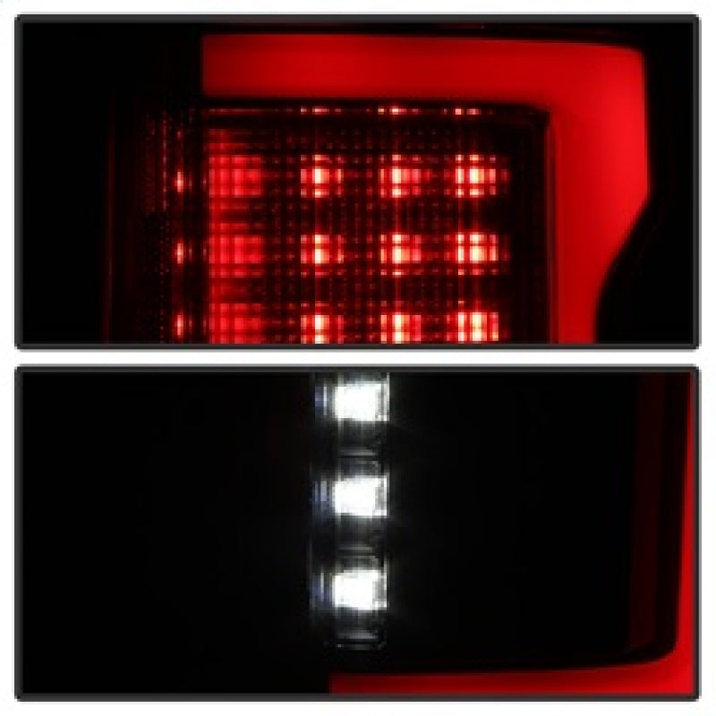 Luces traseras LED Spyder 15-17 Ford F-150 (con punto ciego) - Negro ahumado (ALT-YD-FF15015BS-LBLED-BSM)