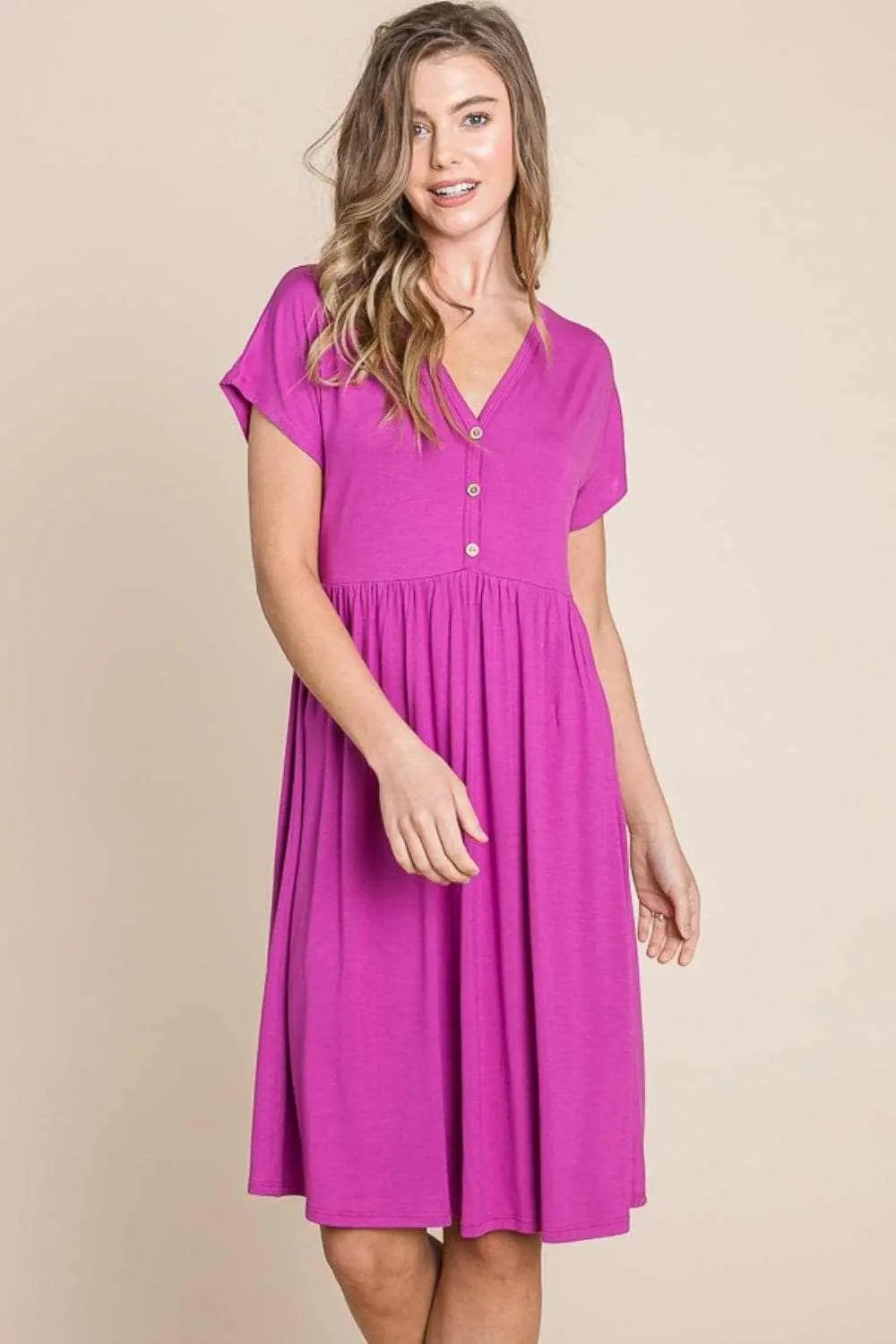Dresses Trendsi Elegant V-neck short sleeve dress