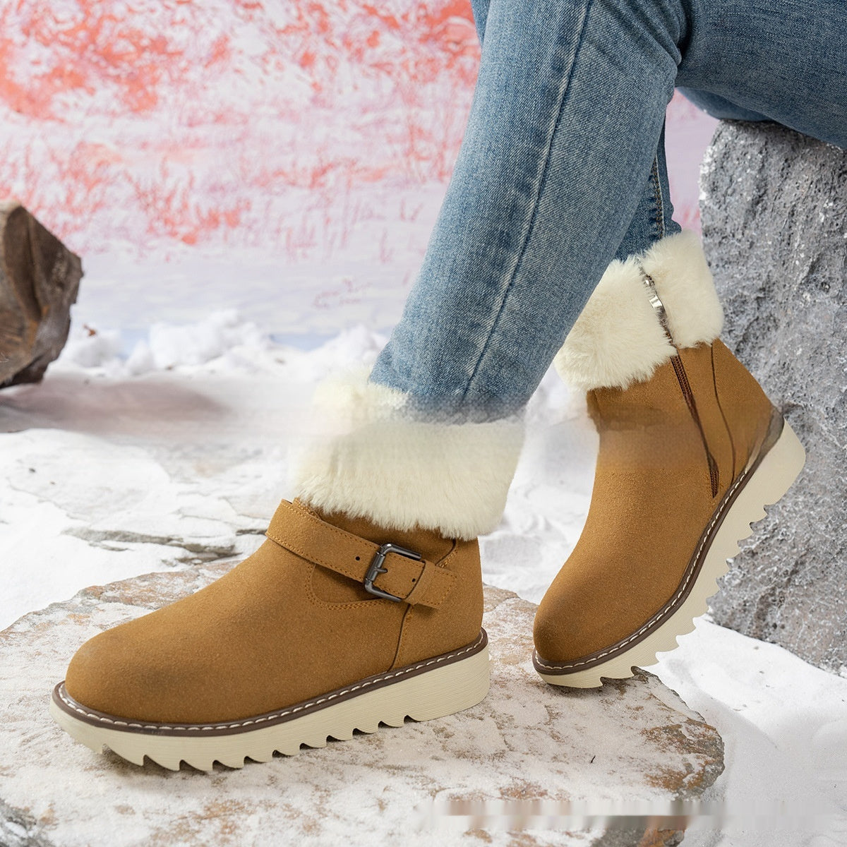 Middle Tube Platform Snow Boots