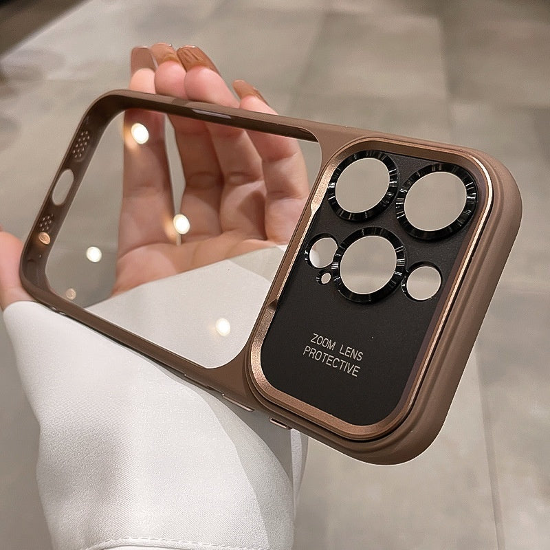 All-inclusive Large-view Window Phone Case With A Built-in Camera Shutter Button
