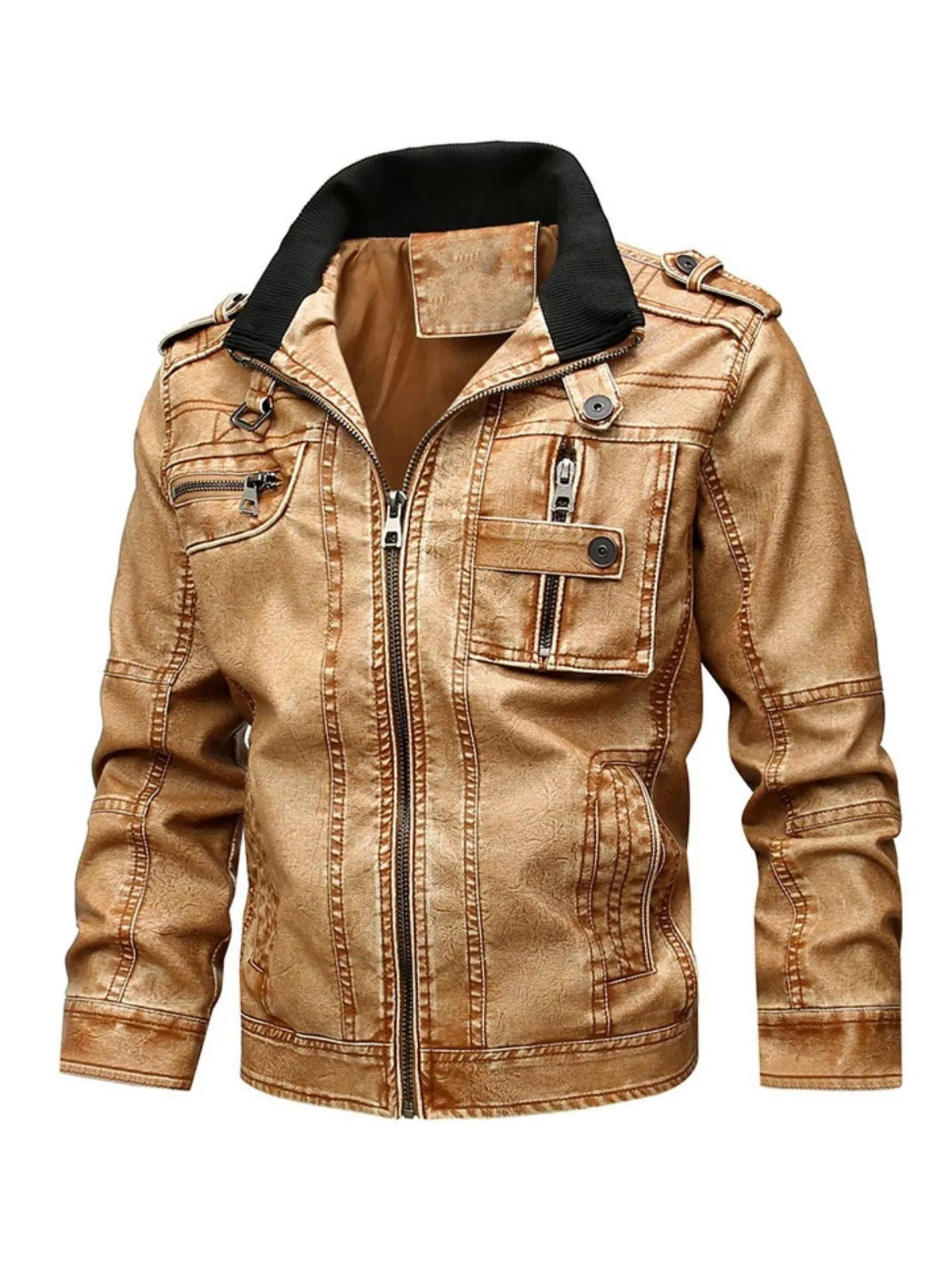 Men's Full Size Zip Up Long Sleeve Jacket Plus Size
