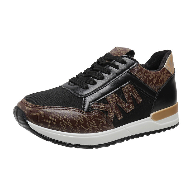 Front Lace-up Round-Toe Breathable Sneakers