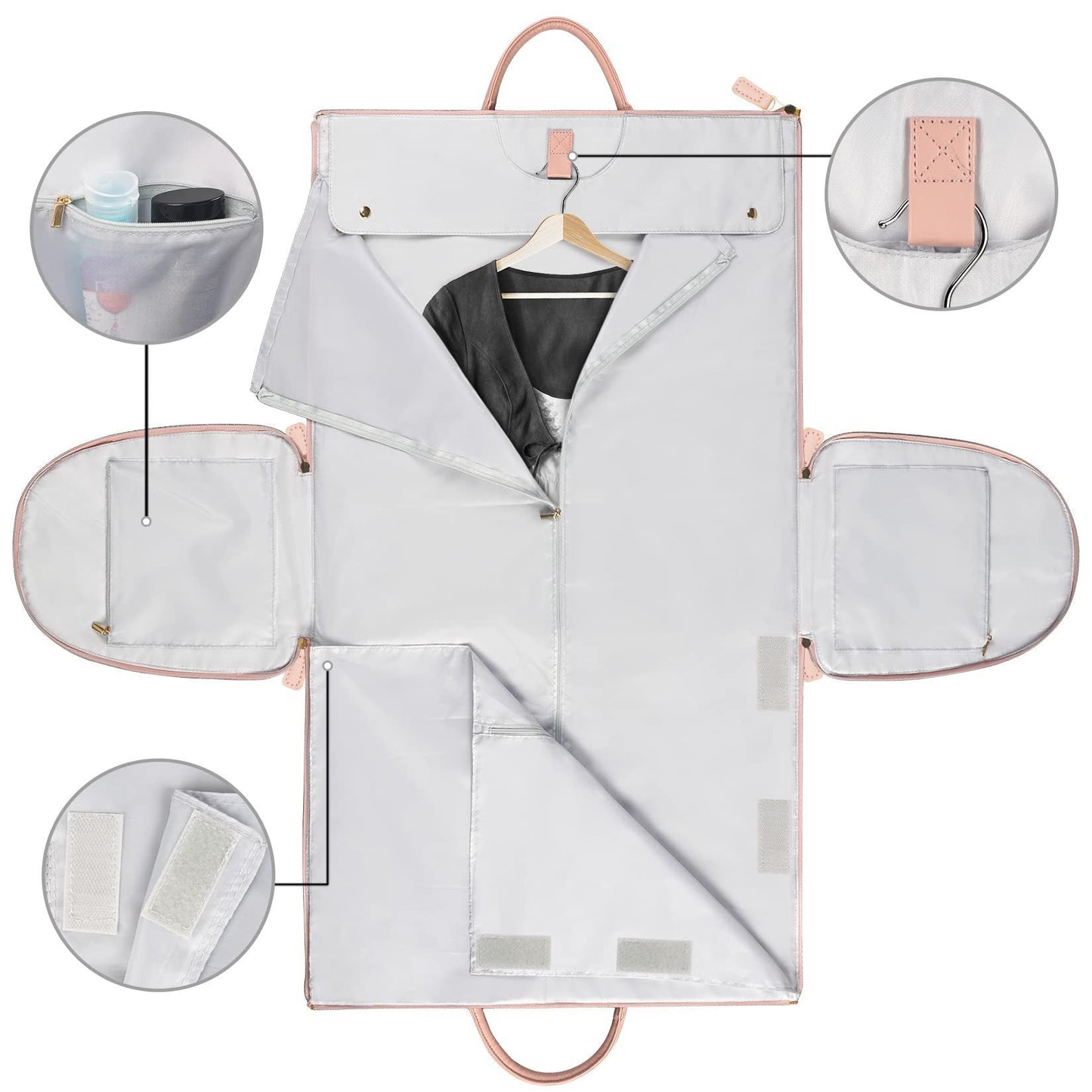Women's Large Capacity Travel Duffle and Garment Bag Handbag