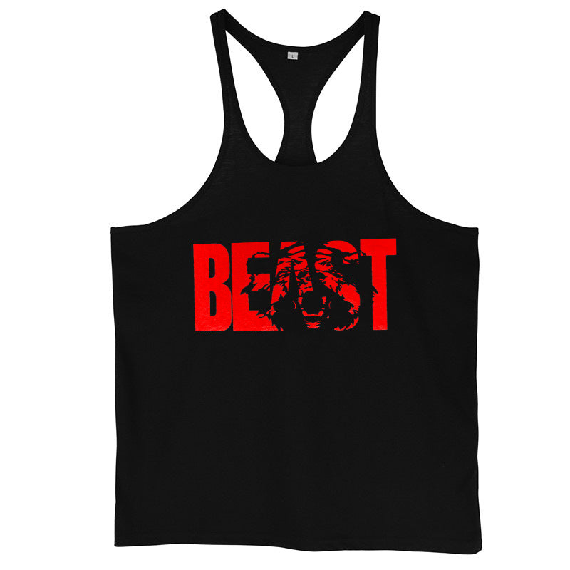 Men's Fitness Sports Printed Tank Top