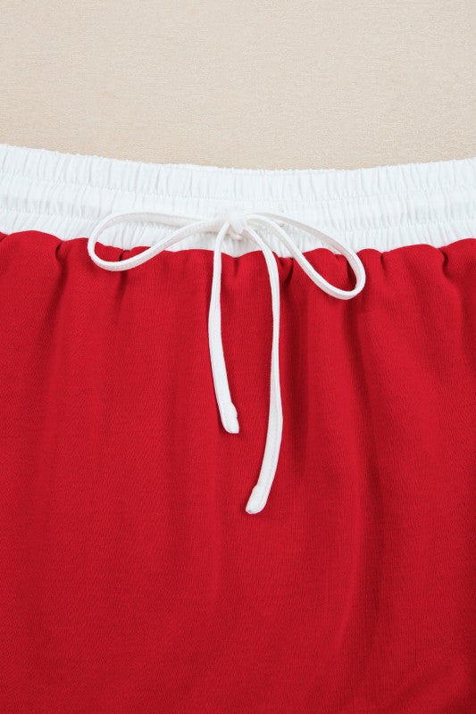 Conjunto de jersey y minifalda Varsity Stripe