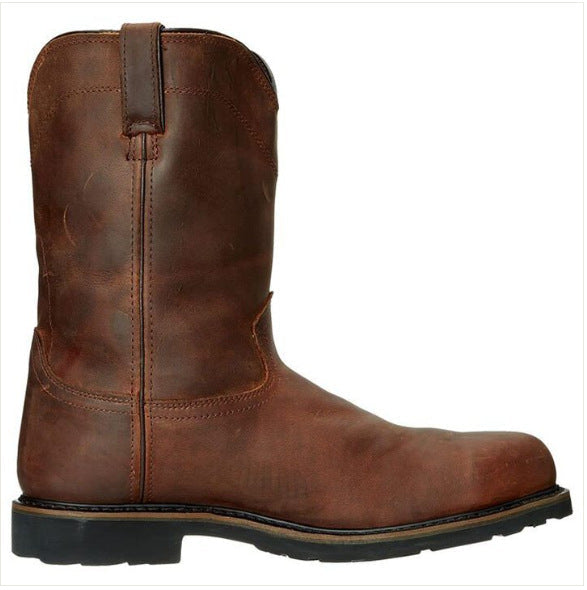 Men's Retro Tea-Colored Casual Boots
