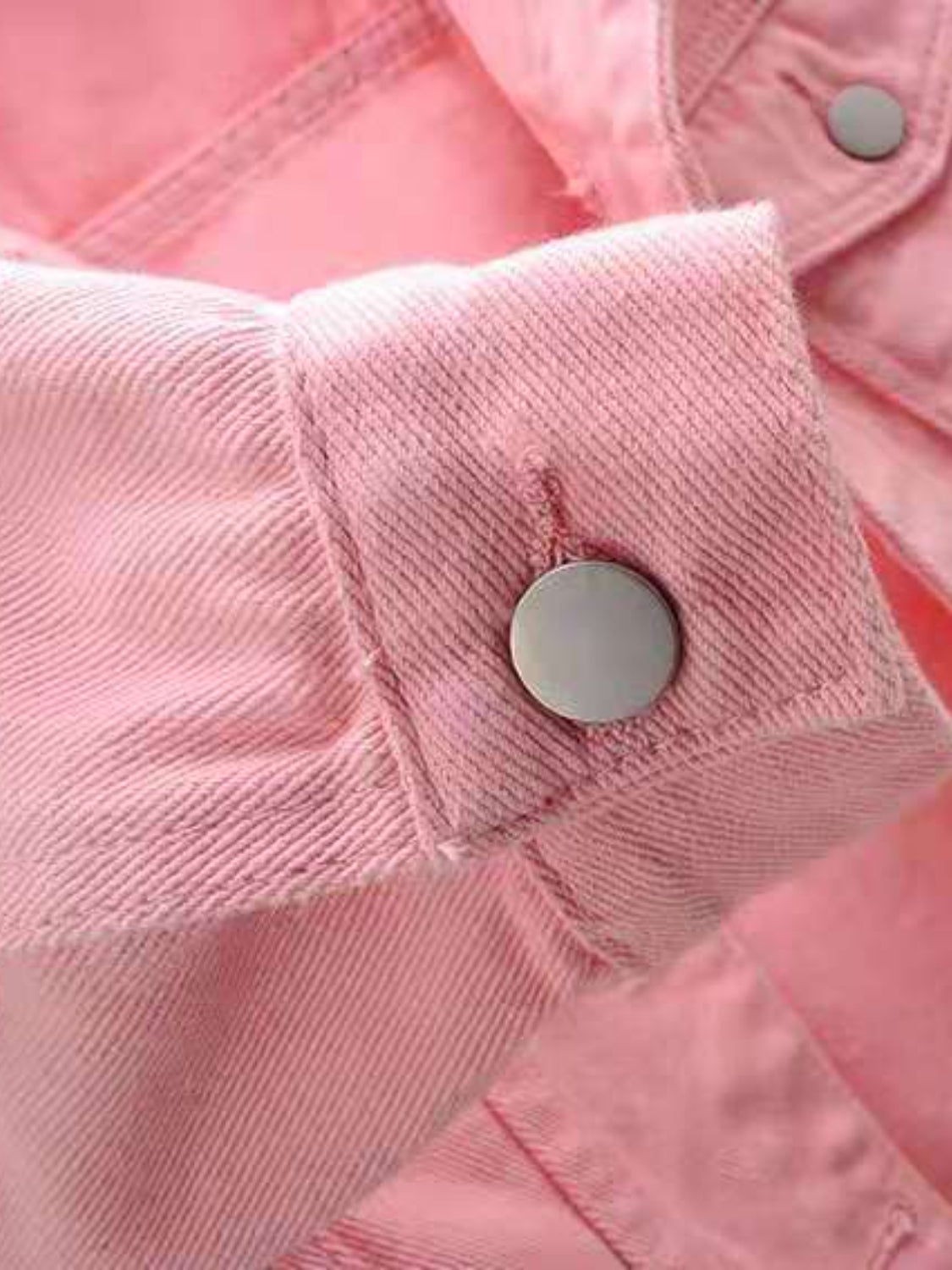 Full Size Cropped  Denim Jacket Plus Size